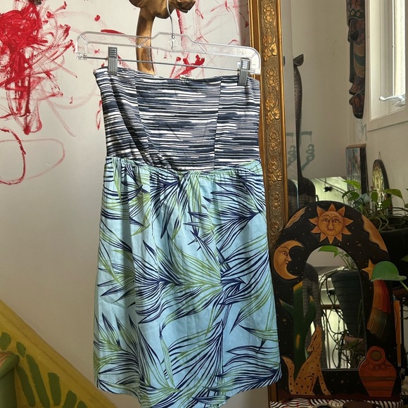 Roxy Blue and White Patterned Mini Summer Dress M - Picture 16 of 16